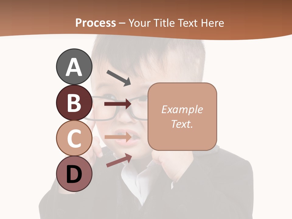 A Little Boy Wearing Glasses And A Suit PowerPoint Template