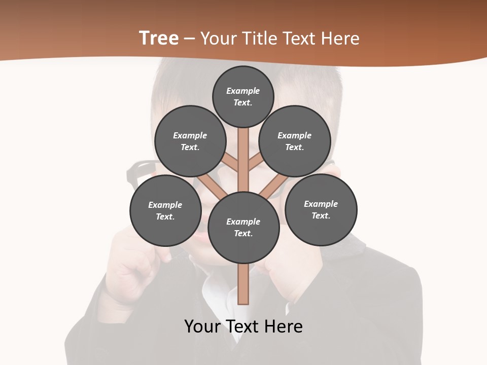 A Little Boy Wearing Glasses And A Suit PowerPoint Template