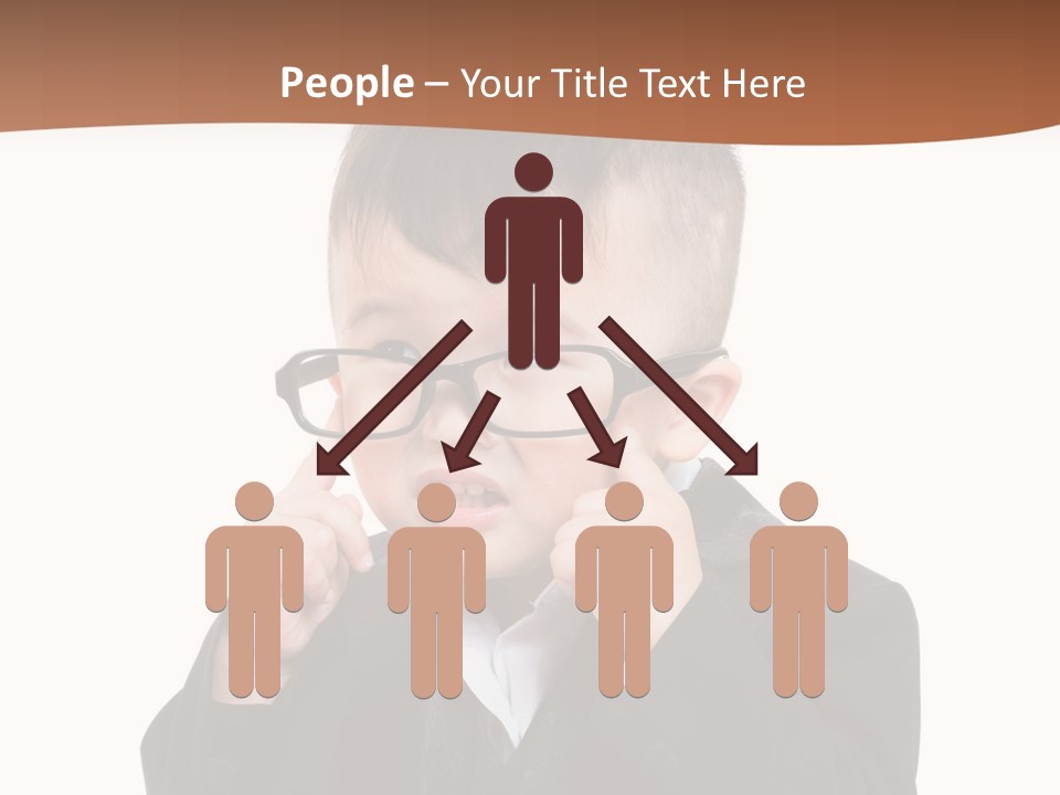 A Little Boy Wearing Glasses And A Suit PowerPoint Template