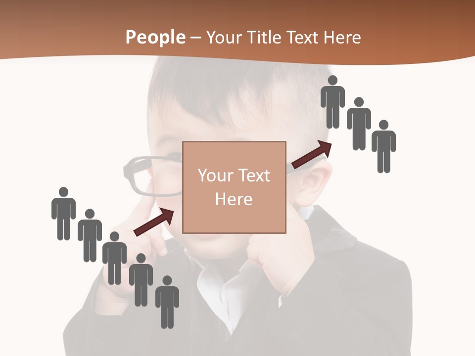 A Little Boy Wearing Glasses And A Suit PowerPoint Template