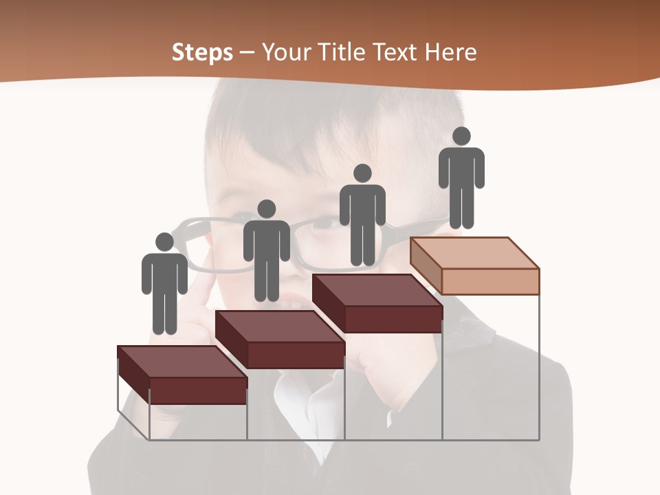 A Little Boy Wearing Glasses And A Suit PowerPoint Template