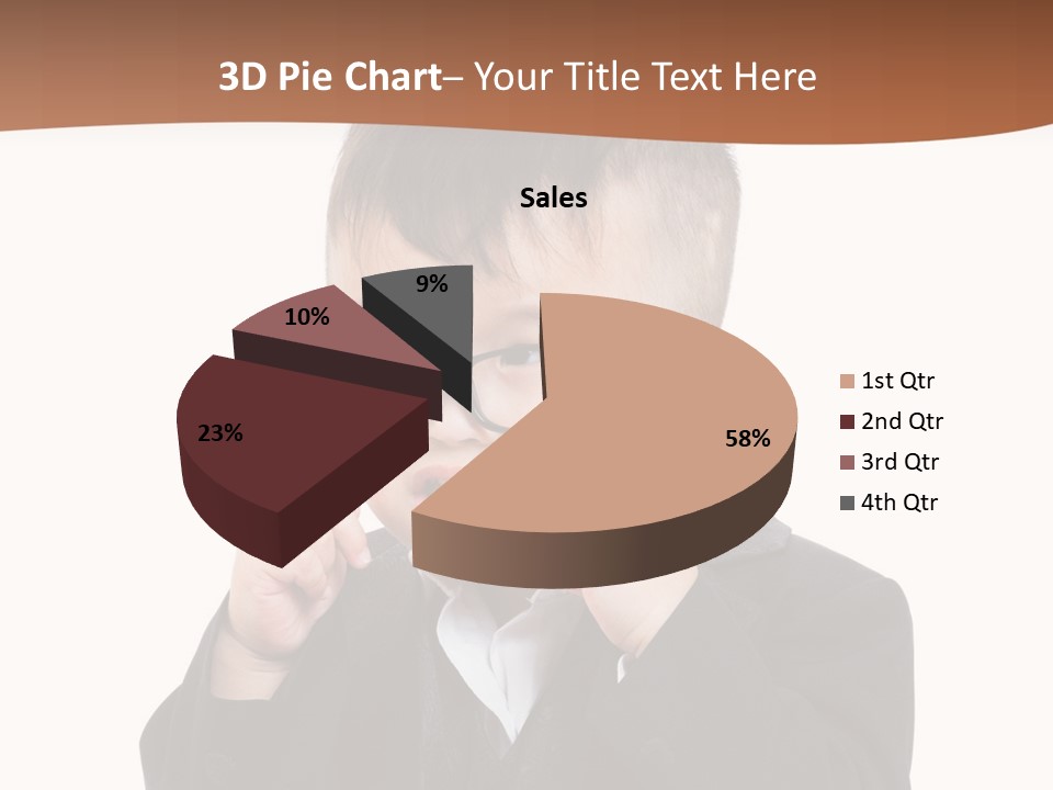 A Little Boy Wearing Glasses And A Suit PowerPoint Template