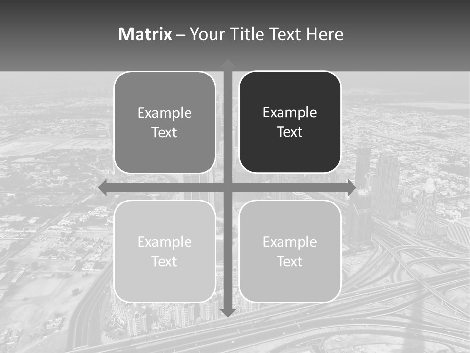 A Black And White Photo Of A City PowerPoint Template