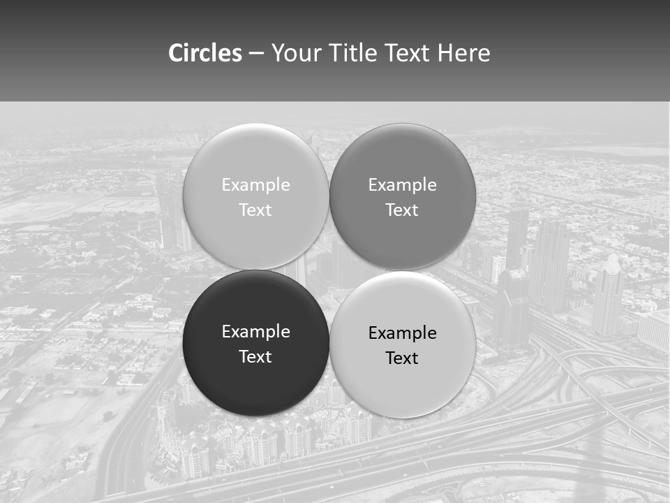 A Black And White Photo Of A City PowerPoint Template