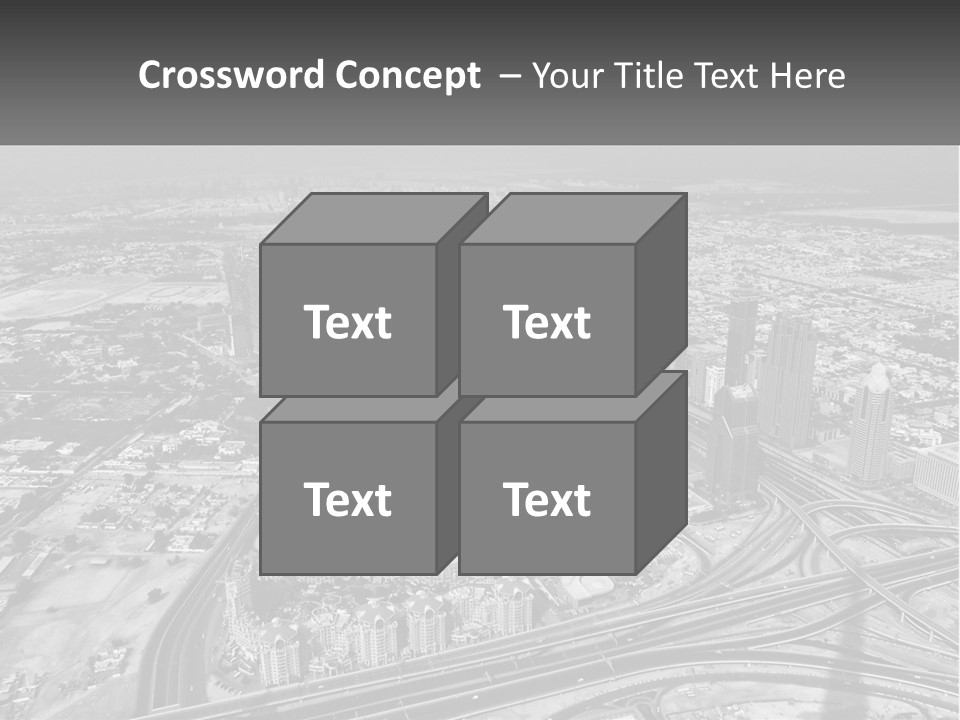 A Black And White Photo Of A City PowerPoint Template