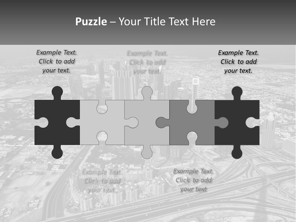 A Black And White Photo Of A City PowerPoint Template