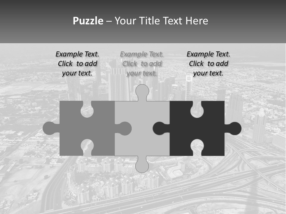 A Black And White Photo Of A City PowerPoint Template