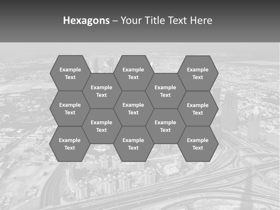 A Black And White Photo Of A City PowerPoint Template