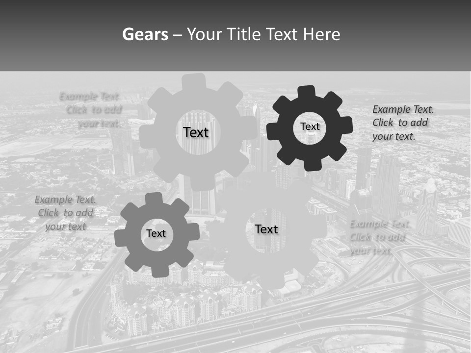 A Black And White Photo Of A City PowerPoint Template