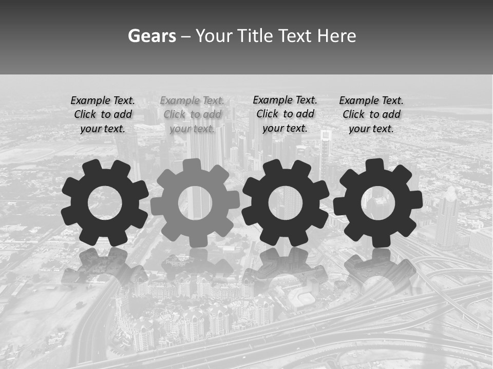 A Black And White Photo Of A City PowerPoint Template