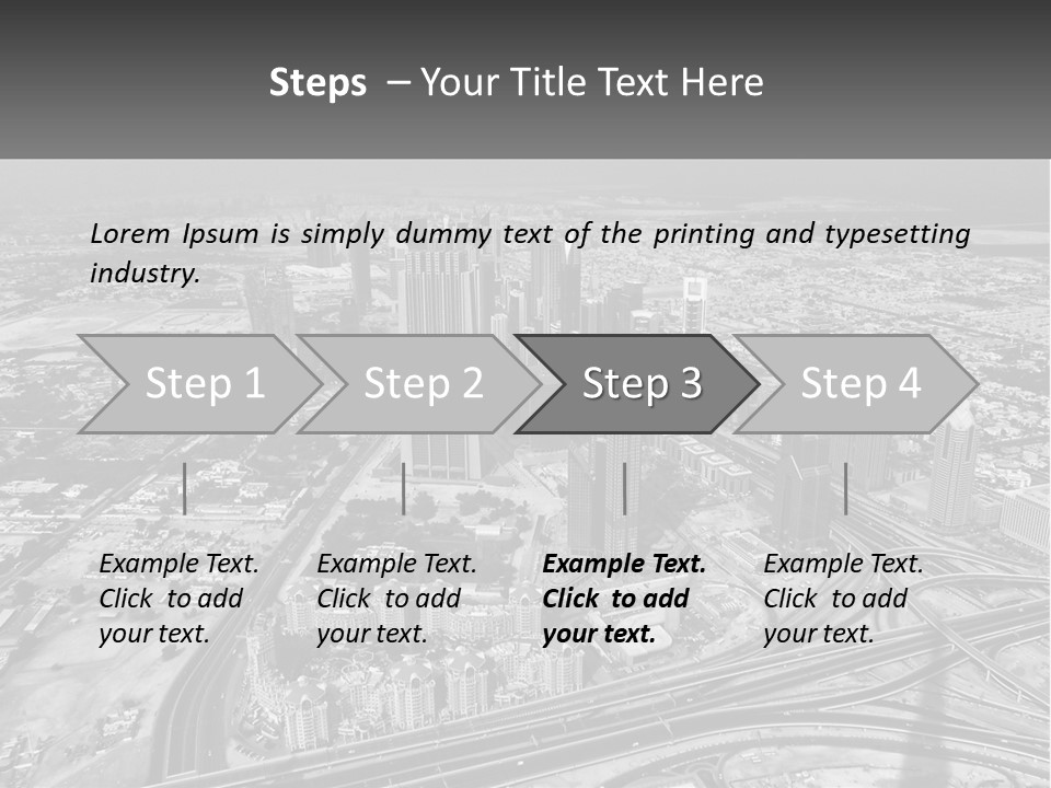 A Black And White Photo Of A City PowerPoint Template