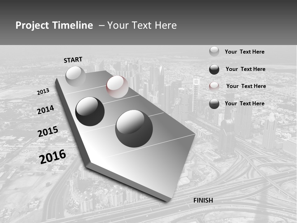 A Black And White Photo Of A City PowerPoint Template