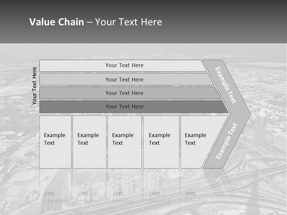 A Black And White Photo Of A City PowerPoint Template