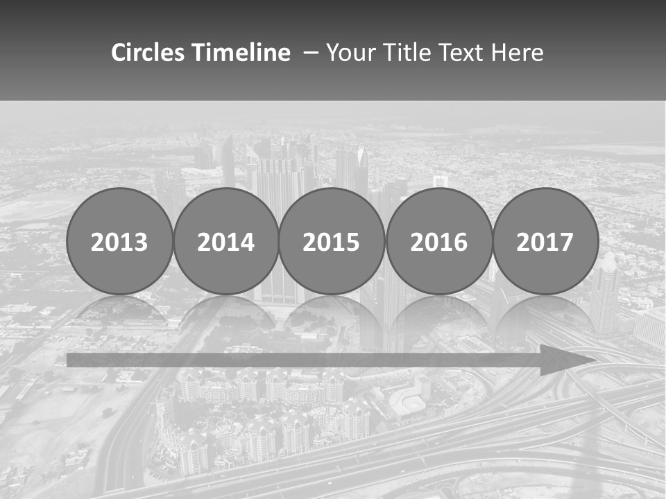 A Black And White Photo Of A City PowerPoint Template