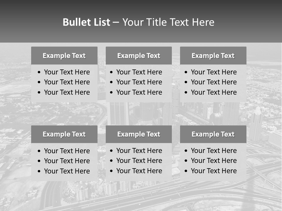 A Black And White Photo Of A City PowerPoint Template