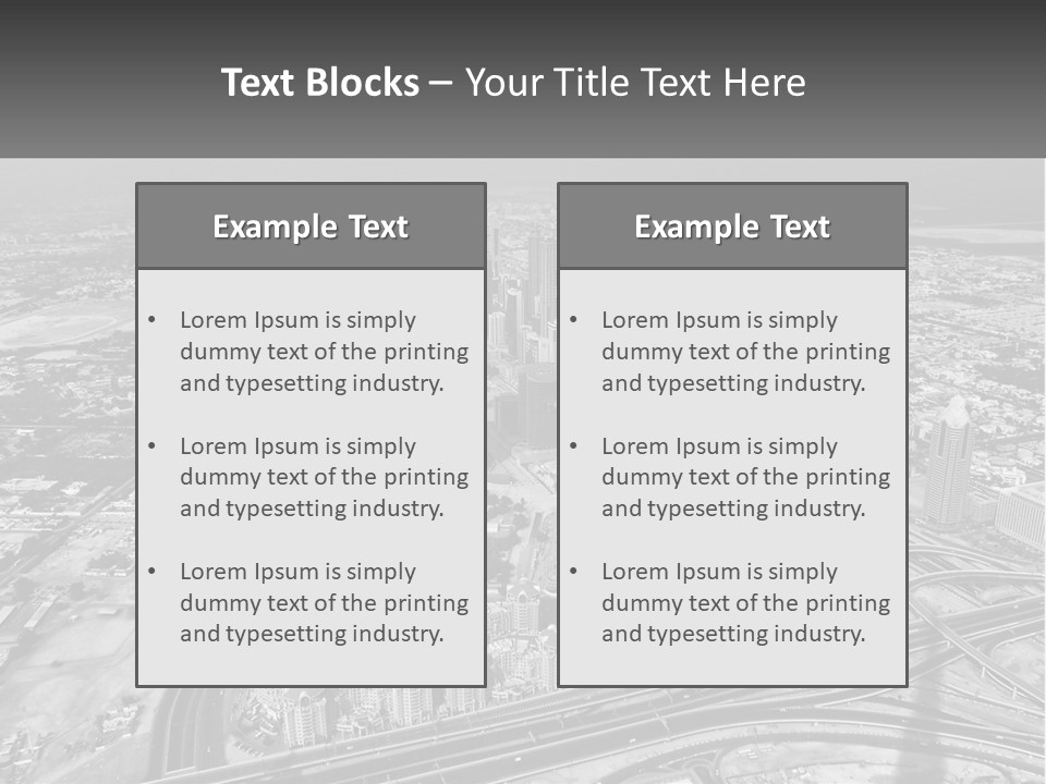 A Black And White Photo Of A City PowerPoint Template
