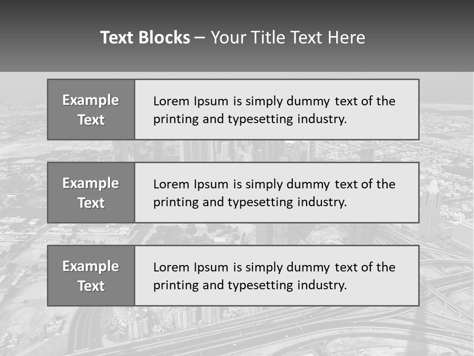 A Black And White Photo Of A City PowerPoint Template