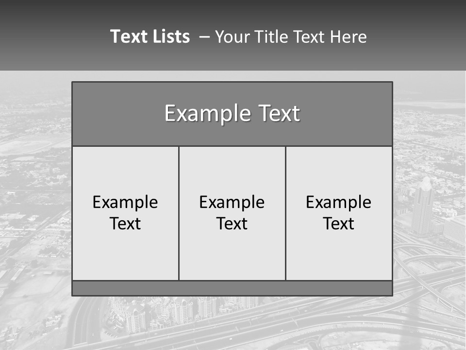 A Black And White Photo Of A City PowerPoint Template