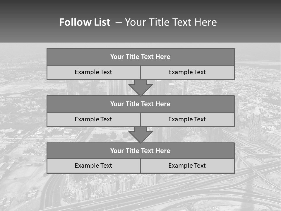 A Black And White Photo Of A City PowerPoint Template
