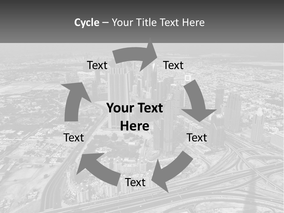 A Black And White Photo Of A City PowerPoint Template
