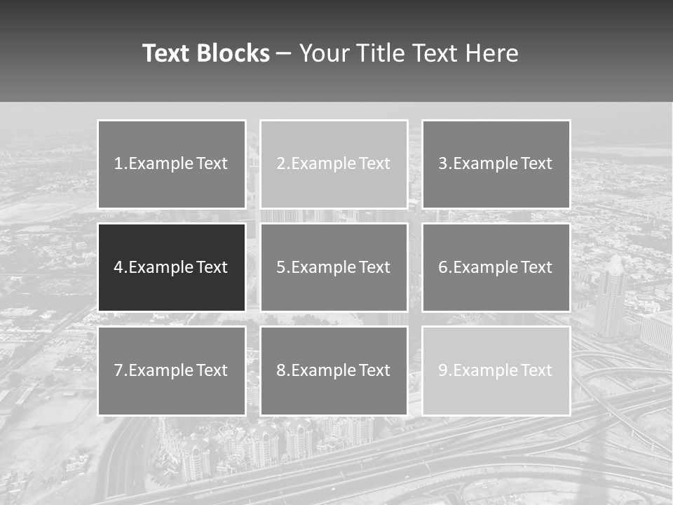 A Black And White Photo Of A City PowerPoint Template