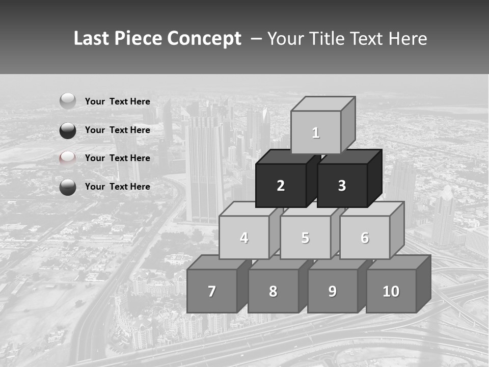 A Black And White Photo Of A City PowerPoint Template