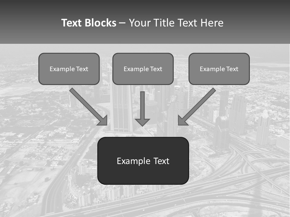 A Black And White Photo Of A City PowerPoint Template