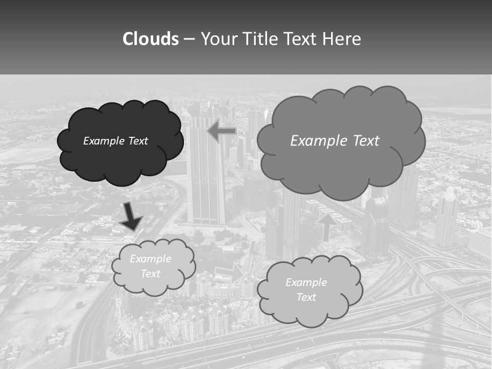 A Black And White Photo Of A City PowerPoint Template