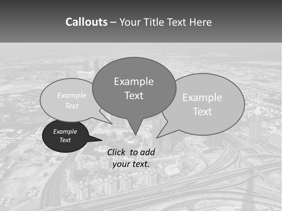 A Black And White Photo Of A City PowerPoint Template
