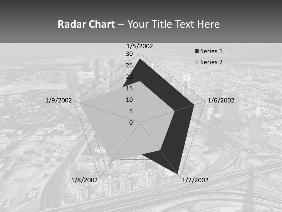 A Black And White Photo Of A City PowerPoint Template