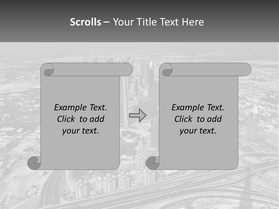 A Black And White Photo Of A City PowerPoint Template