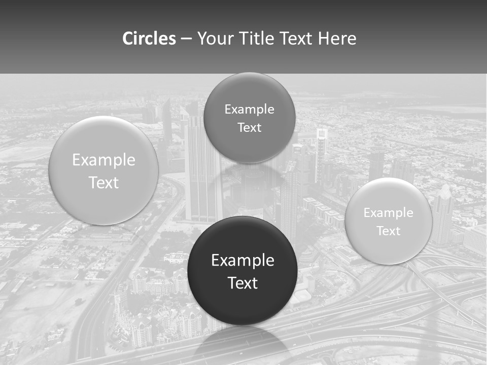 A Black And White Photo Of A City PowerPoint Template