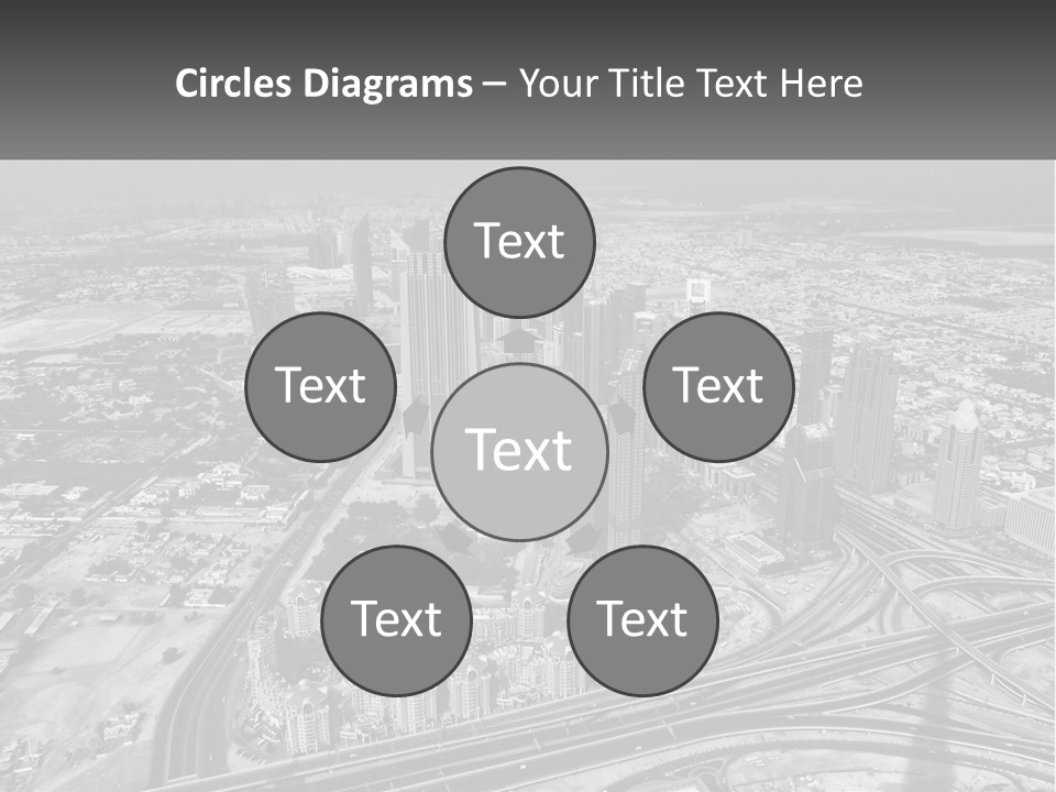 A Black And White Photo Of A City PowerPoint Template