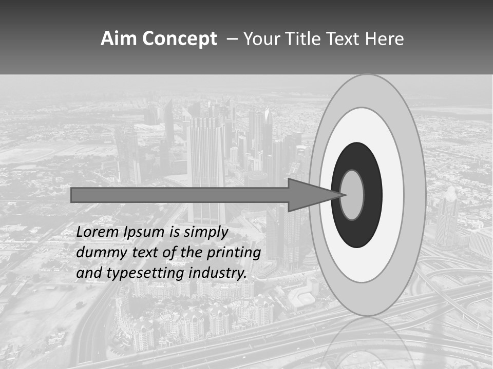 A Black And White Photo Of A City PowerPoint Template