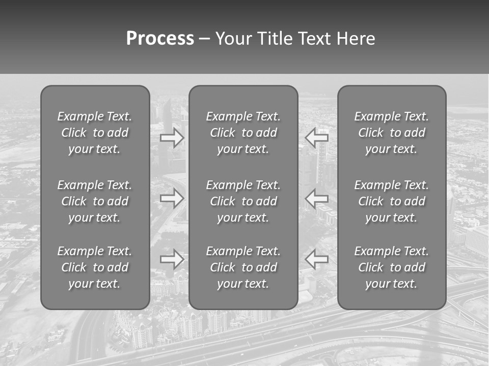 A Black And White Photo Of A City PowerPoint Template