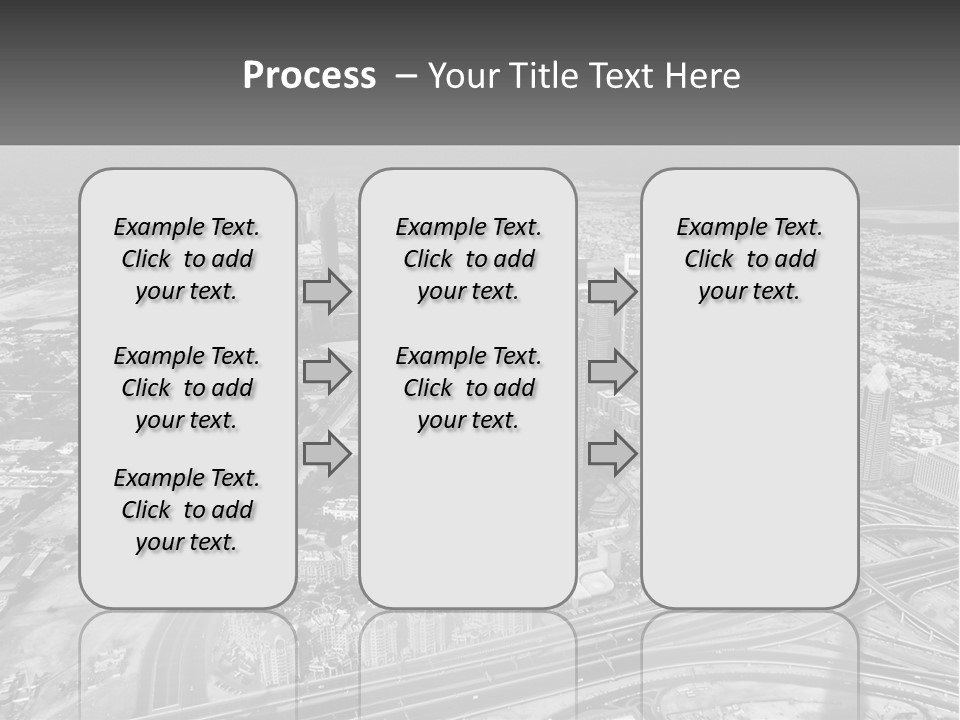 A Black And White Photo Of A City PowerPoint Template
