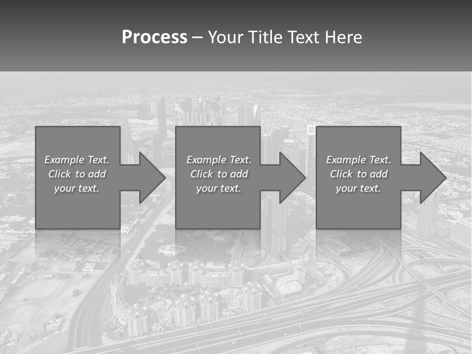 A Black And White Photo Of A City PowerPoint Template