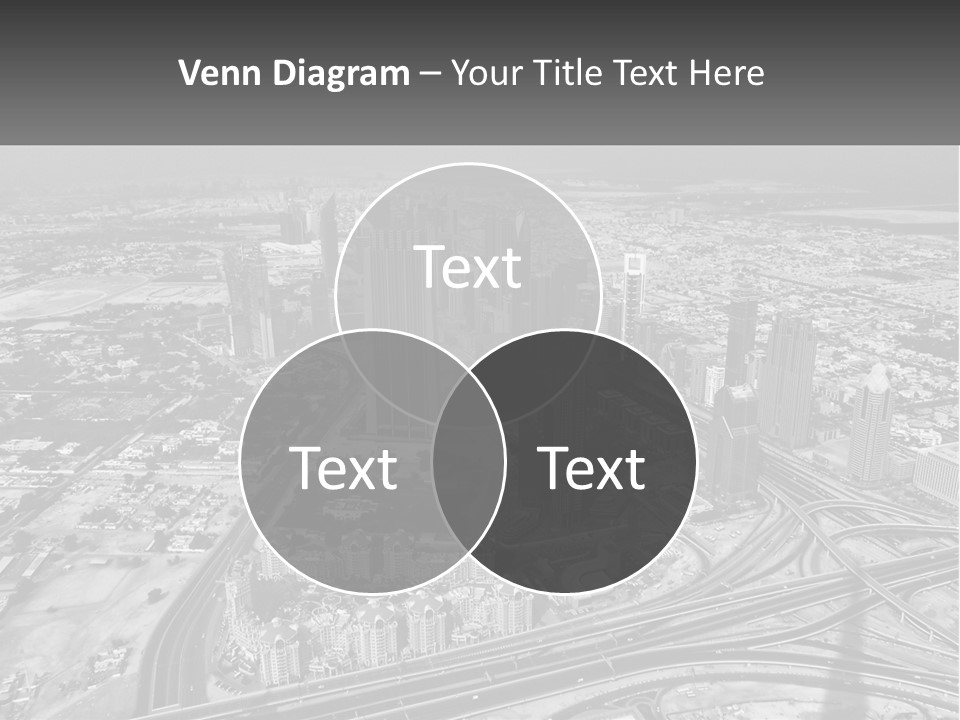 A Black And White Photo Of A City PowerPoint Template