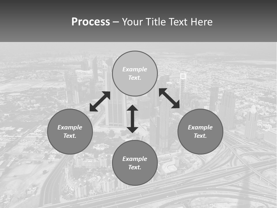 A Black And White Photo Of A City PowerPoint Template