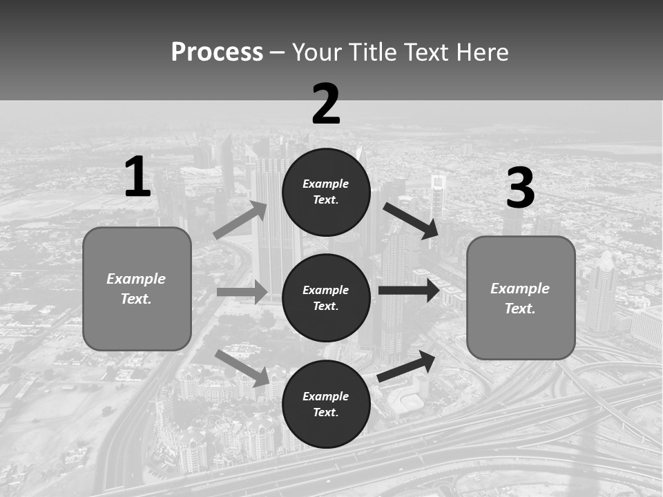 A Black And White Photo Of A City PowerPoint Template