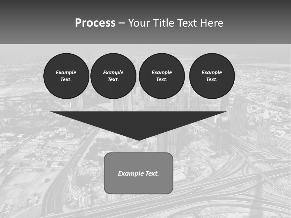 A Black And White Photo Of A City PowerPoint Template