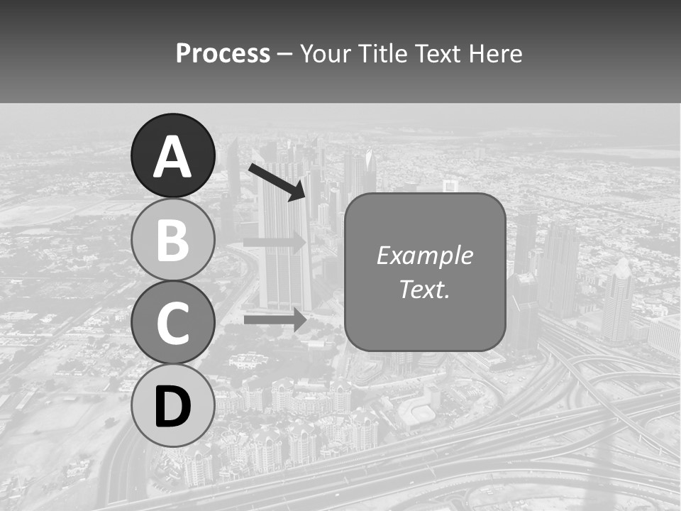 A Black And White Photo Of A City PowerPoint Template