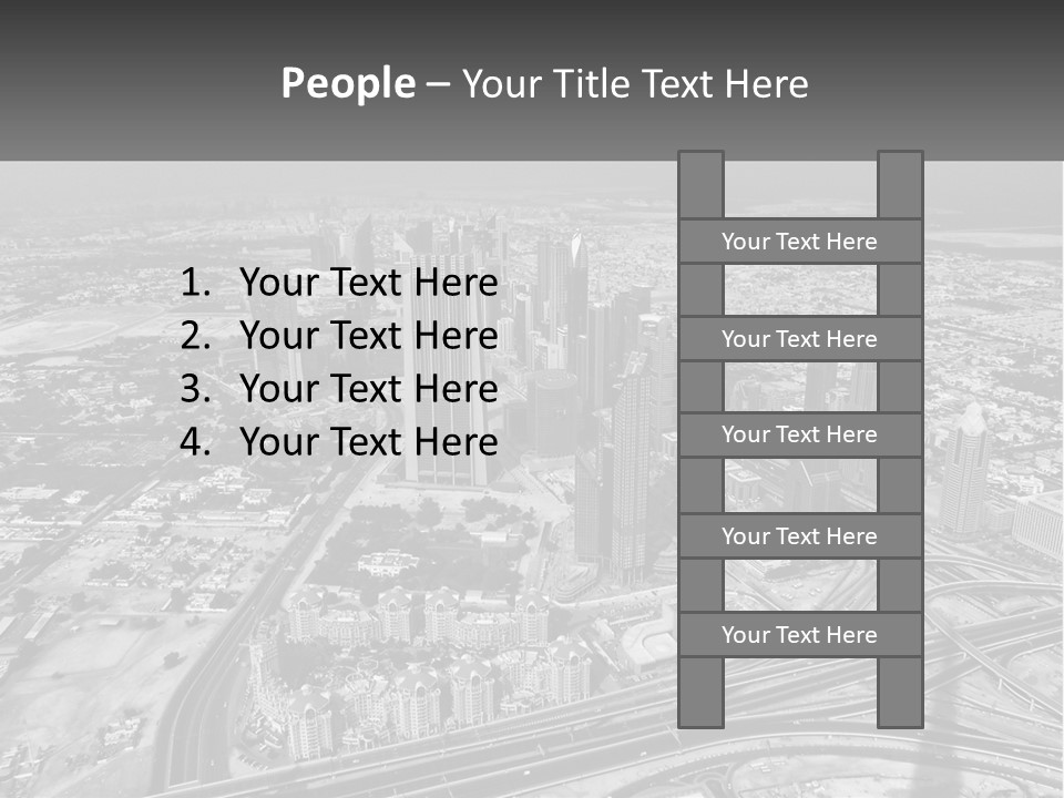 A Black And White Photo Of A City PowerPoint Template