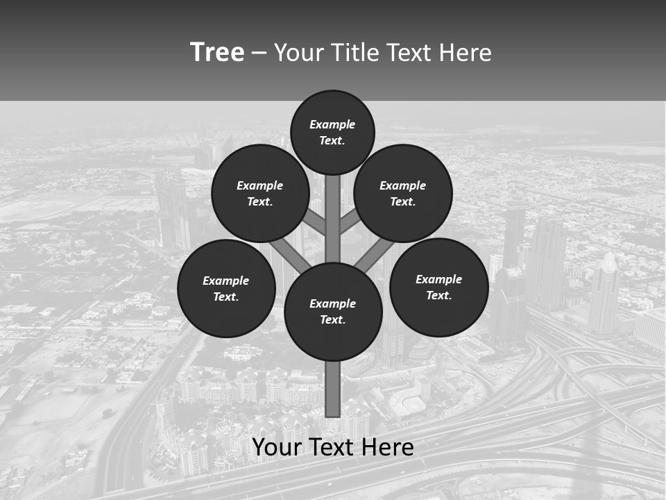 A Black And White Photo Of A City PowerPoint Template