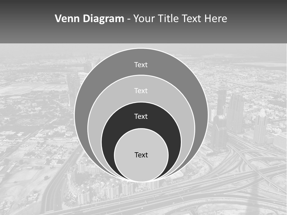 A Black And White Photo Of A City PowerPoint Template