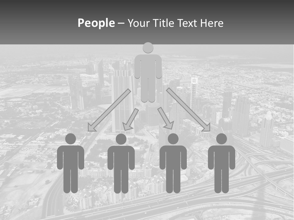 A Black And White Photo Of A City PowerPoint Template