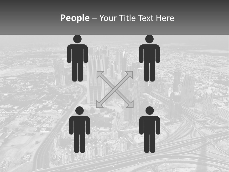 A Black And White Photo Of A City PowerPoint Template