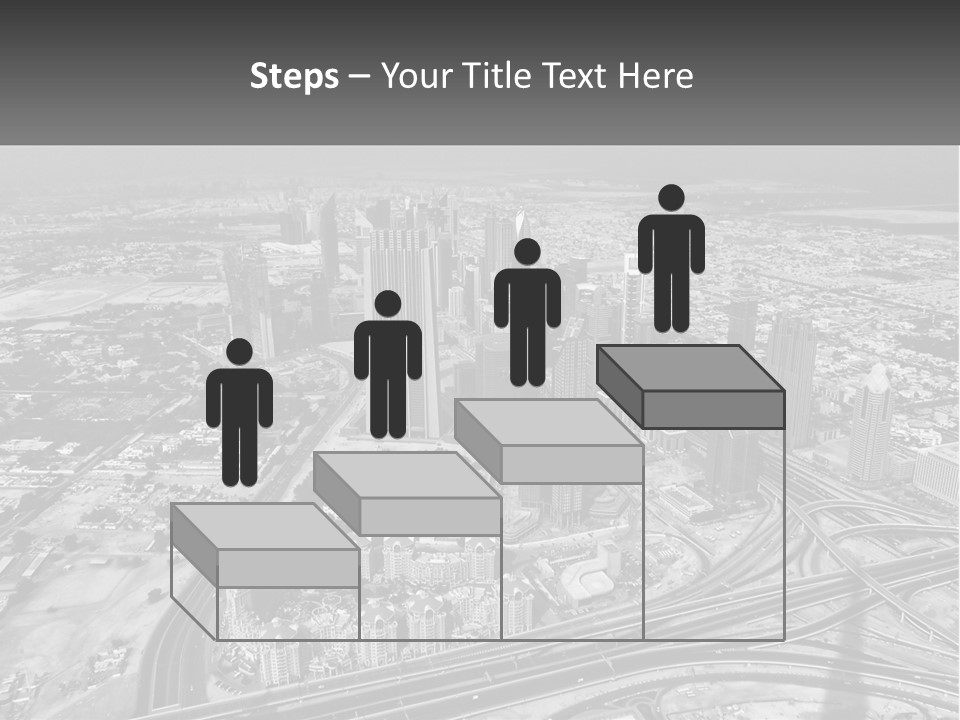 A Black And White Photo Of A City PowerPoint Template