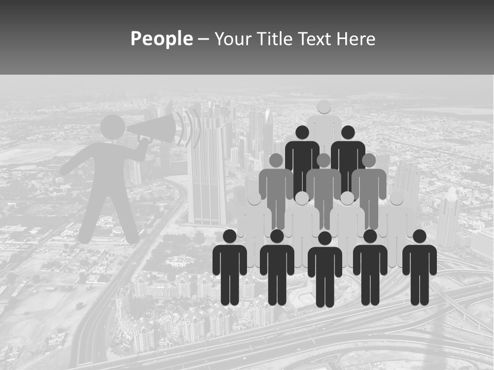 A Black And White Photo Of A City PowerPoint Template