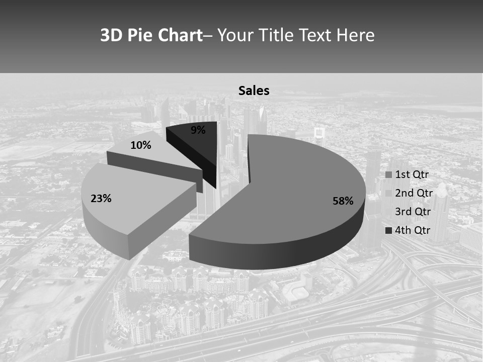 A Black And White Photo Of A City PowerPoint Template